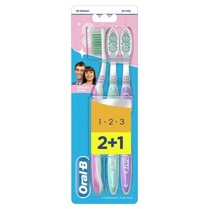 Oral B  2+1 Brosse à Dents Delicate  3 Effect