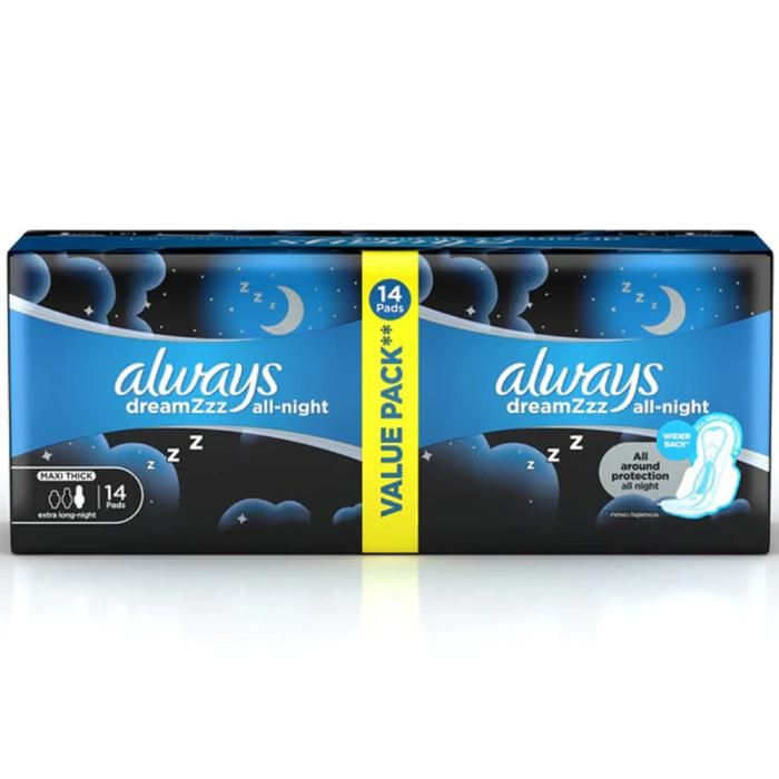 Serviettes hygiéniques maxi thick extra long-night x14 unités - ALWAYS