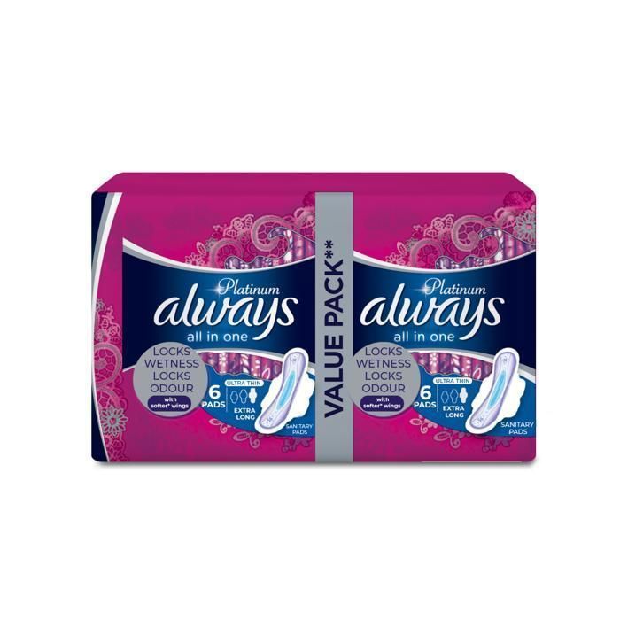 Serviettes hygiéniques ultra thin extra long x6 unités - ALWAYS