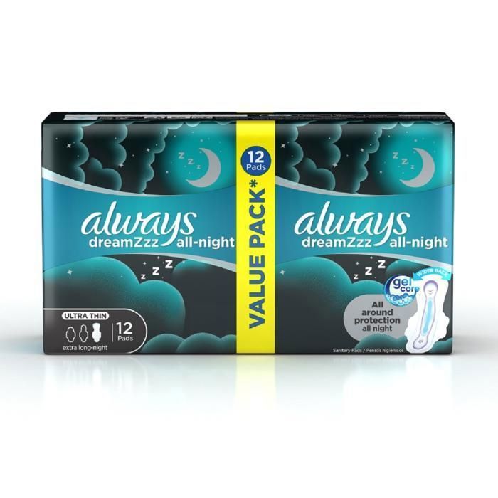 Always Serviettes Hygiéniques Ultra Fine Protection Nuit - 12 unités