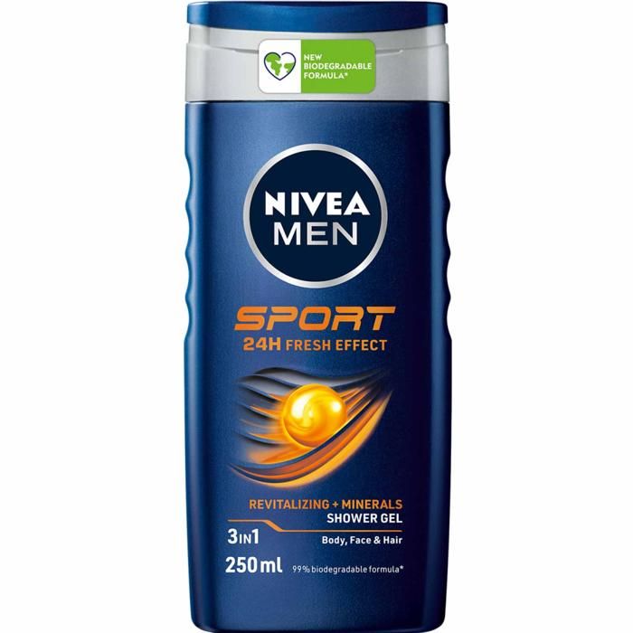 NIVEA MEN, Gel douche 3en1 Sport, 250ml