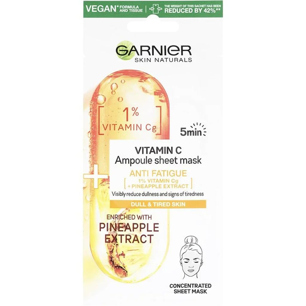 SkinActive  Ampoule masque en tissu anti fatigue à l'extrait d'ananas