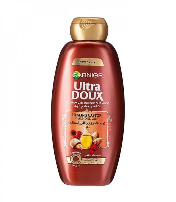 Garnier Ultra Doux Hamam Zeit Shampoing aux huiles de ricin et d'amande traitées - 600 ml
