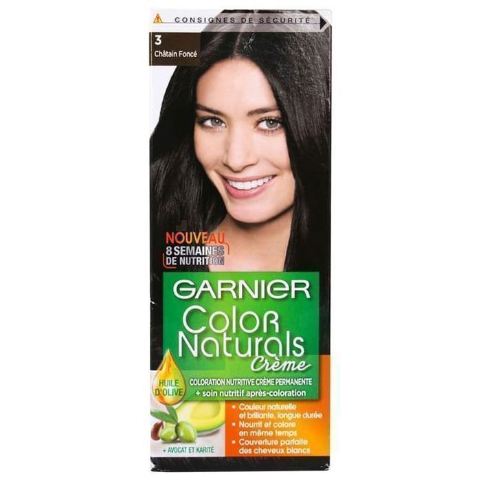 Color Naturals -  Crème colorante permanente   CHATAIN FONCE 3