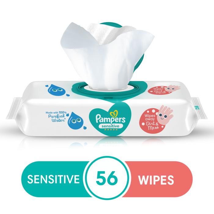Pampers Eau Purifié Lingettes Bébé - 56 unités