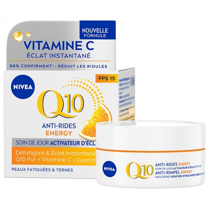 NIVEA Soin de Jour Q10+ C Anti-rides & Energy, SPF 15, 50ml