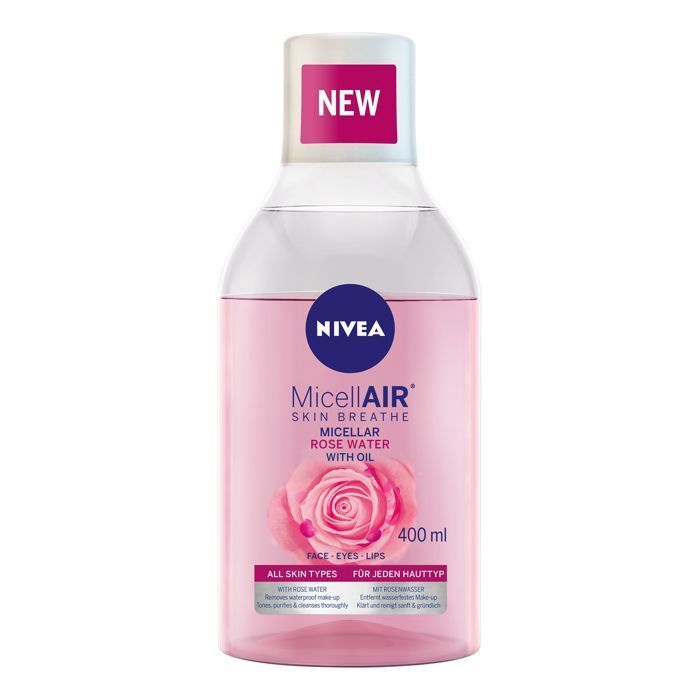 NIVEA, Eau Micellaire Démaquillante Rose Water, 400 ml