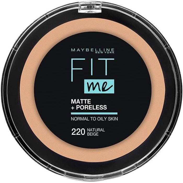 Fit Me Matte & Poreless - Poudre matifiante pour peaux normales à grasses -  220 NATURAL BEIGE