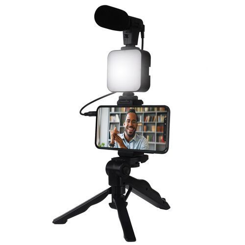 AY-49 - Kit Video-making Vlogger – Trépied – Microphone – lumière