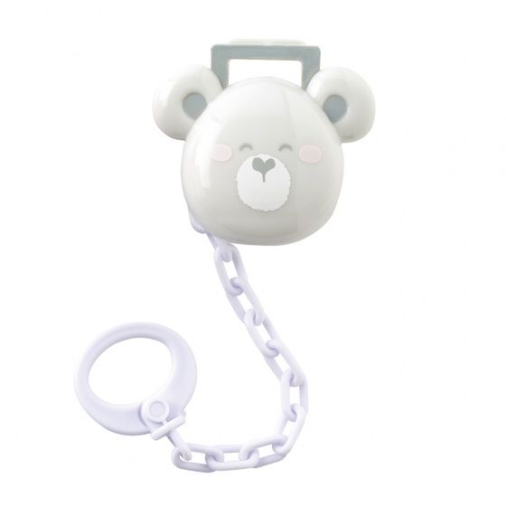 Porte-Sucette Attache "Happy Teddy" -Beige
