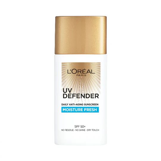UV Defender oisture Fresh Photoprotection quotidienne hydratante à l'acide hyaluronique SPF 50+ M