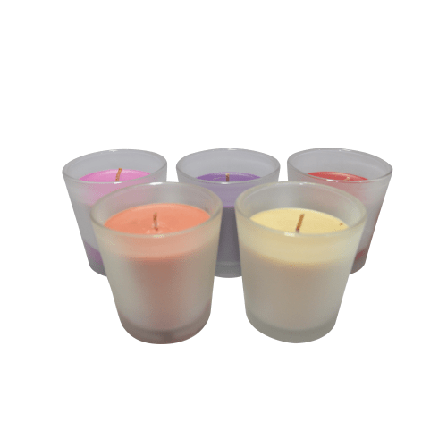BOUGIE POT VERRE AROMATISE 7.5X7.5 CM