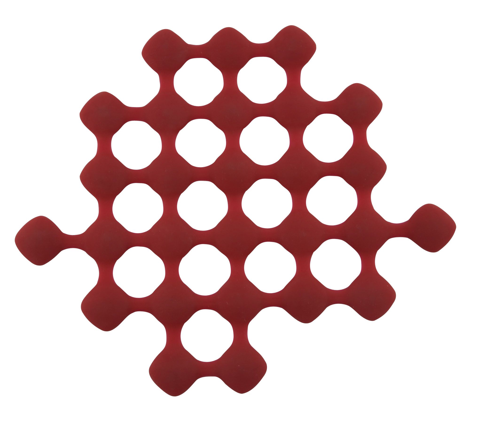 S- PLAT TRIVET SILICONE ROUGE  L24.5X