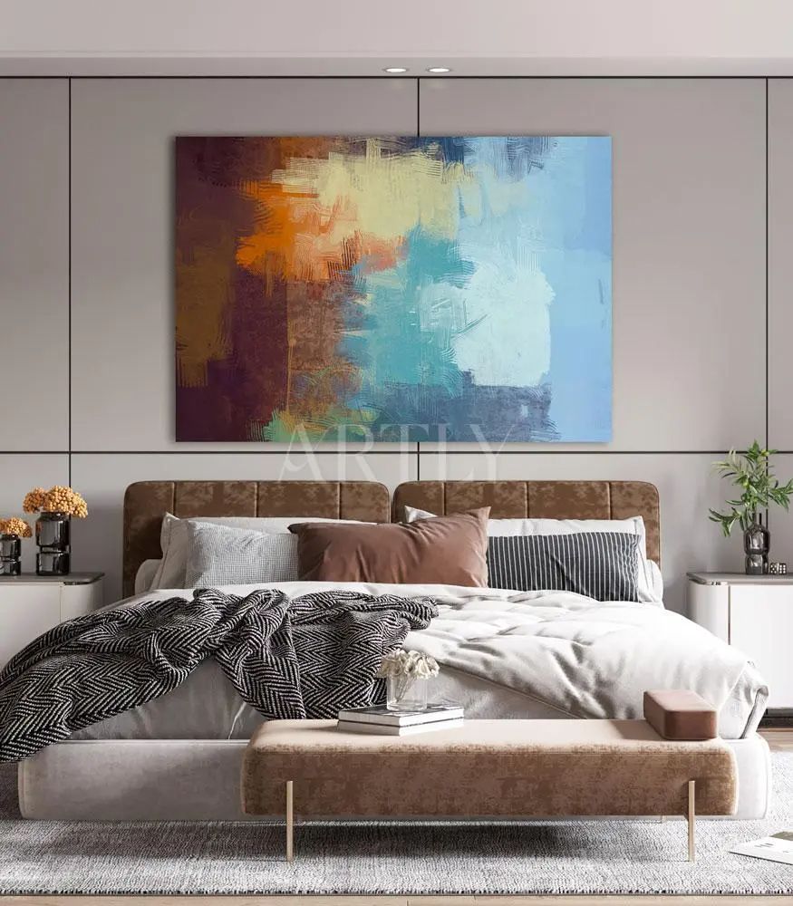 Tableau décoratif Des éclats de peinture L100 x H65 cm imprimé sur bâche enduite