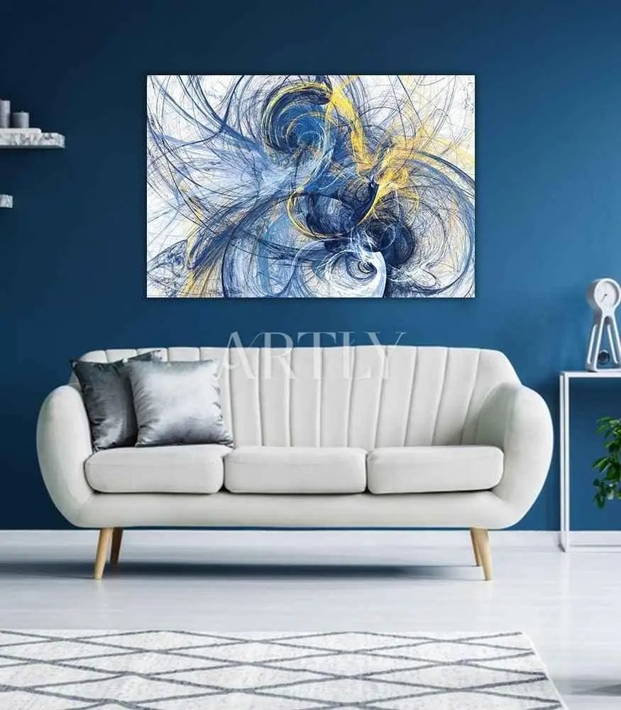 Tableau décoratif Mouvement Lumineux L120 x H80 cm imprimé sur bâche enduite