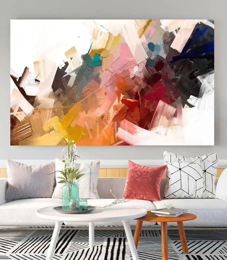 Tableau décoratif Colorful painting L60 x H40 cm imprimé sur bâche enduite