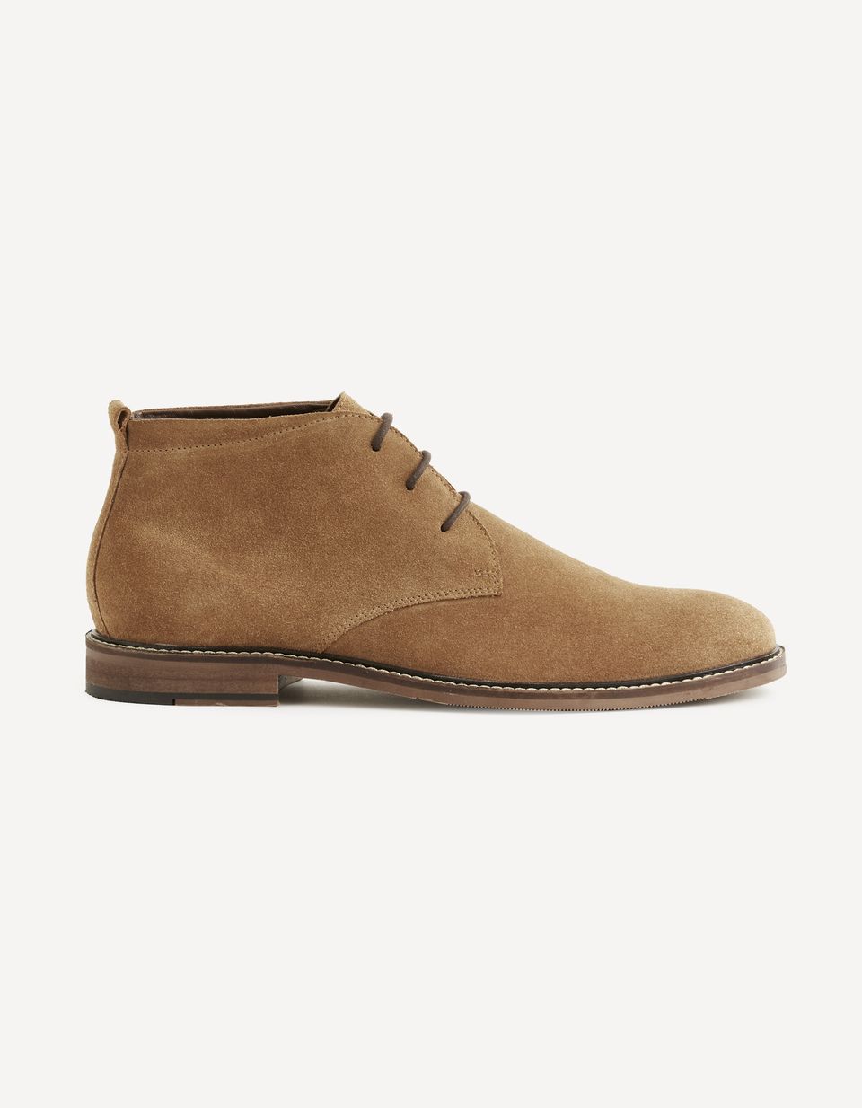 Boots en cuir façon daim