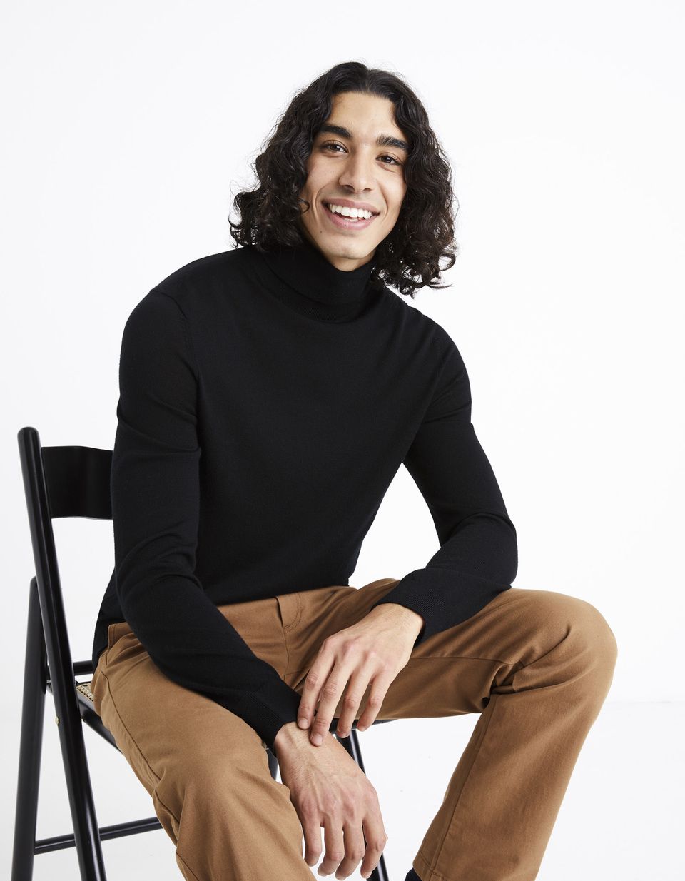 Pull col roulé 100% laine mérinos