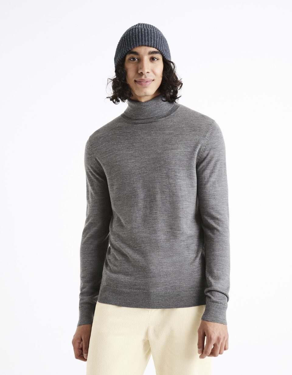 Pull col roulé 100% laine mérinos