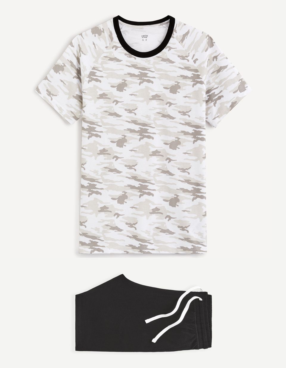 Pyjama manches courtes et bermuda 100% coton