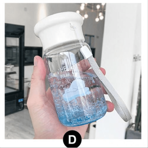 Tasse en verre d'animaux de glacier