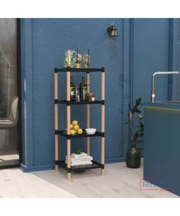 Organisateur 4 étages en bois et plastique