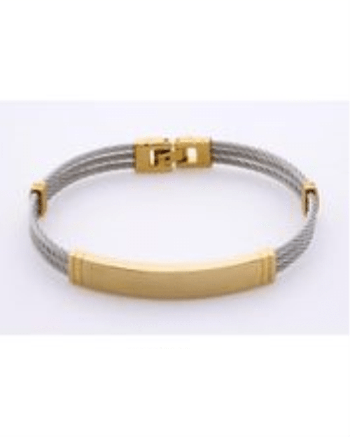 Bracelet JD Gris avec Plaque Lisse + Boite Cadeau