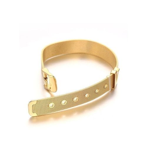 Bracelet Ceinture en Acier Inoxydable - Doré + Boite Cadeau