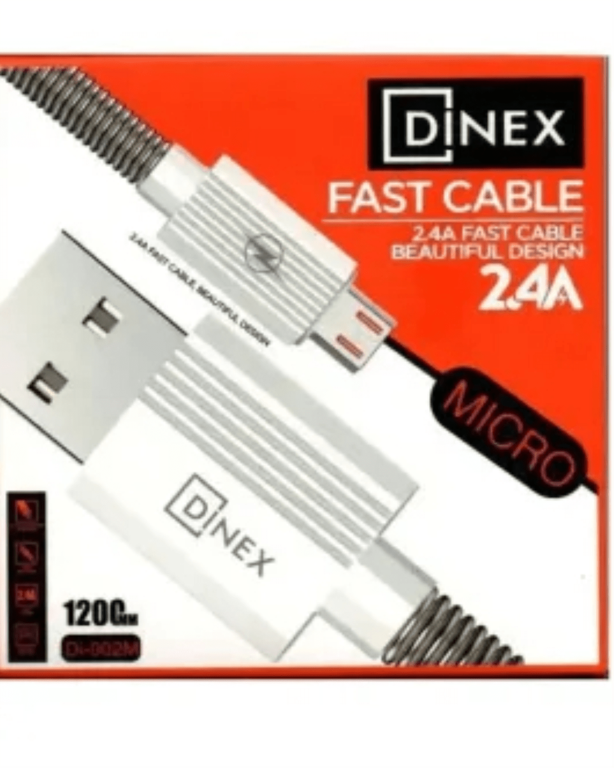 Cable de Charge - DINEX FASTE CABLE MICRO AUTO-ID 2.4A