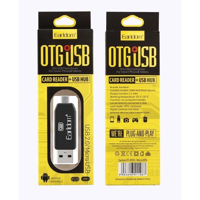 3en1 Earldom Lecteur de cartes Authentification OTG ET-OT05 -V8 / Prise en charge Micro-USB / USB