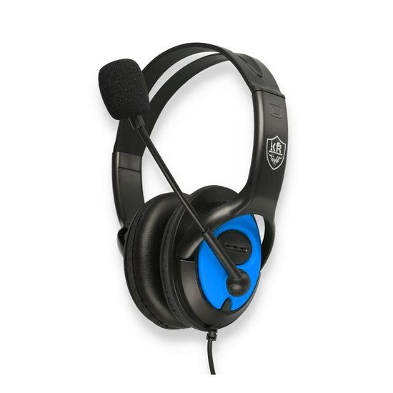 Gaming Casque de Jeu KR-GM702 Stéréo à Arceau Filaire Réglable avec Microphone Supra-auriculaire avec Micro pour PS4/X-ONE PS4 - PC