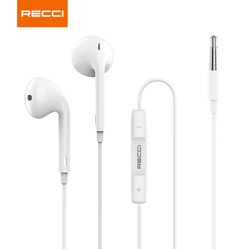 Recci - Écouteur - Écouteur filaire - REP-L07 - Blanc