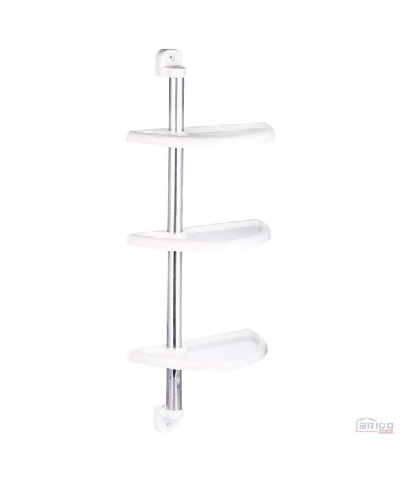 Étagères d'angle salle de bain (3 étages)