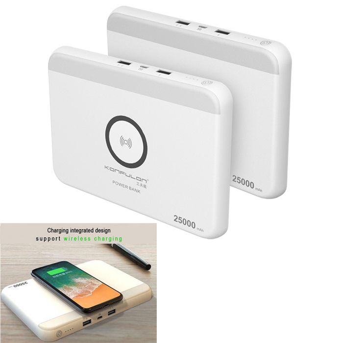 Batterie externe Power Bank 25000 mAh Konfulon PS-02 Blanc