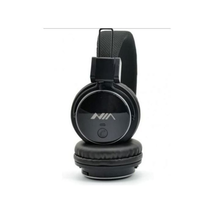 Nia Casque Bluetooth Pliable Q8 Stéréo Soutien APP avec Micro Soutien TF Carte FM Radio