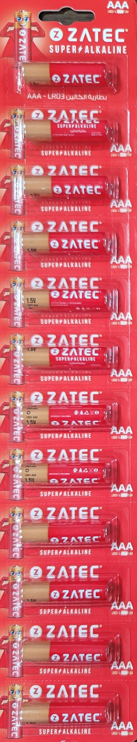 Piles Alcalines LR03-AAA (Bande de 12)