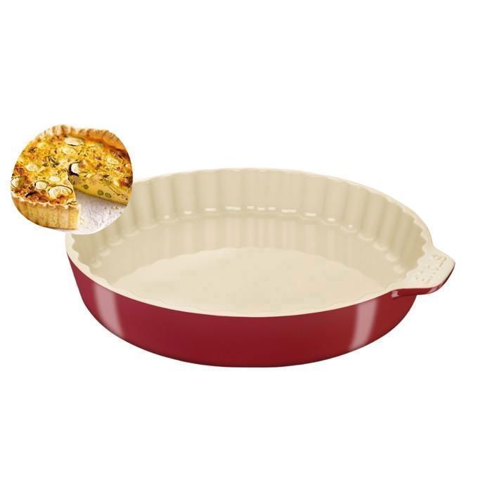 Plat à Four Tarte Chef - 32 cm - Céramique - Rouge