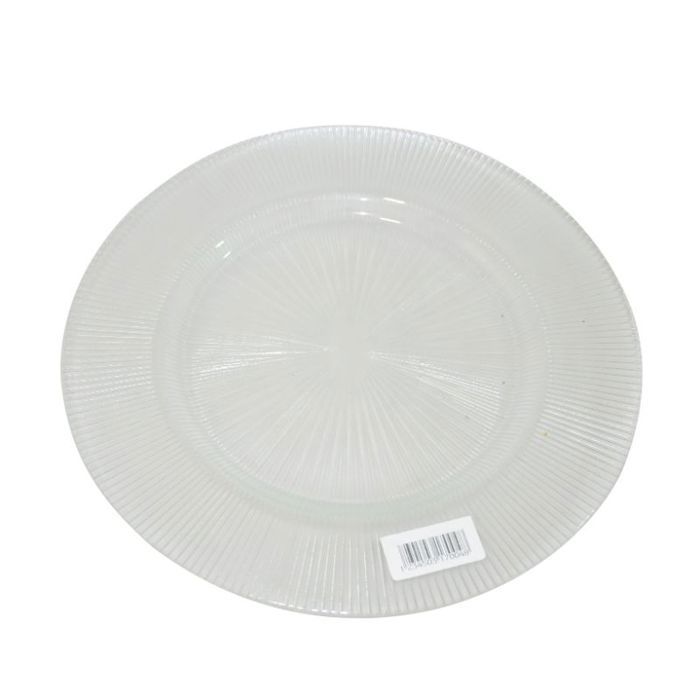 ASSIETTE DE PRESENTATION PAILLETEE RADIANT VERRE CRISTALISE