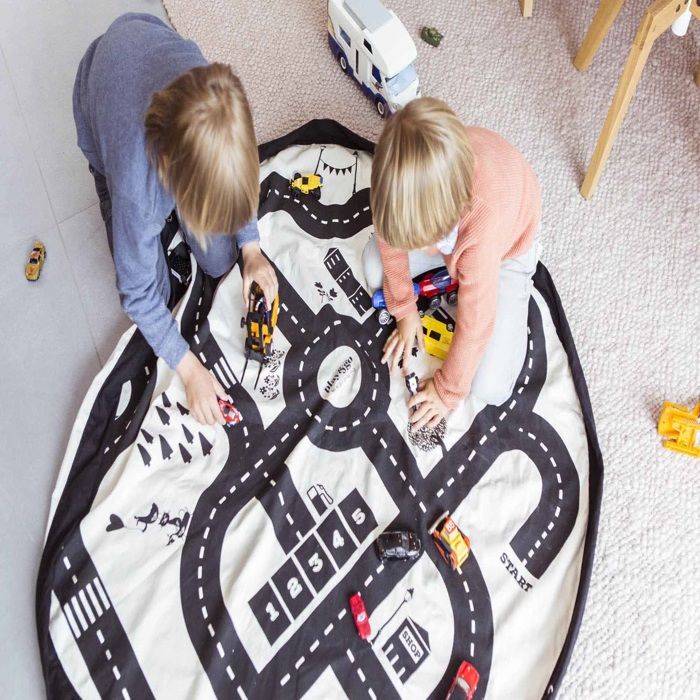 Sac de rangement de jouets et tapis de jeux Play & Go Circuit