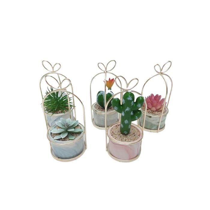 POT DE FLEUR COSY AVEC SUPPORT  DORE