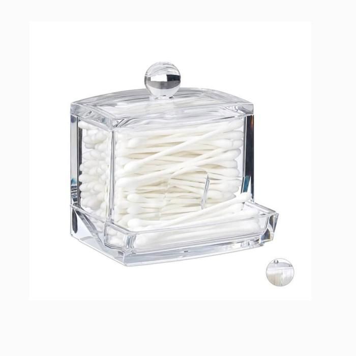 PORTE - DISTRIBUTEUR COTTON TIGE ORGANO ACRYLIQUE  TRANSPARANT REF 8008T