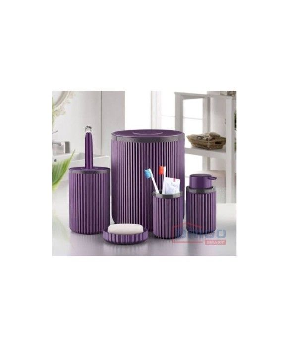 Accessoires salle de bain  (5 pièces  - Violet)
