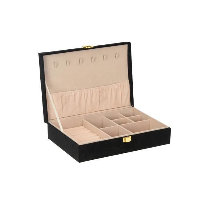 BOITE BIJOUX VELOURS NOIR