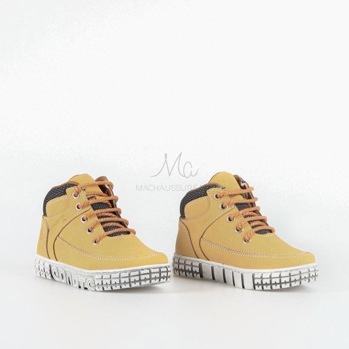 OKLAHOMA - Baskets Enfant en Moutarde