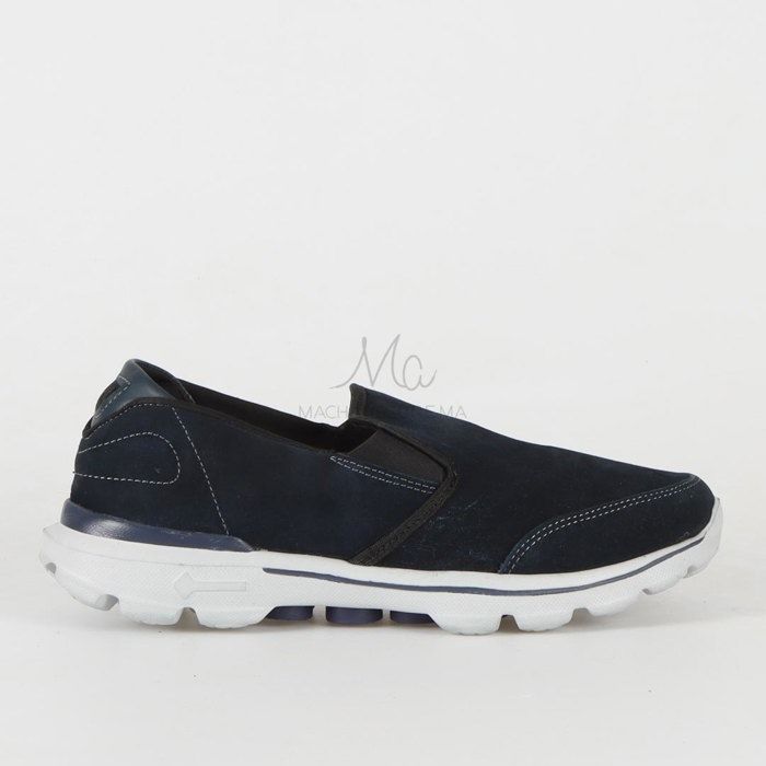 Chaussure - Machaussure - Ultra Confortable - Bleu - Daim-Nubuck - Plat