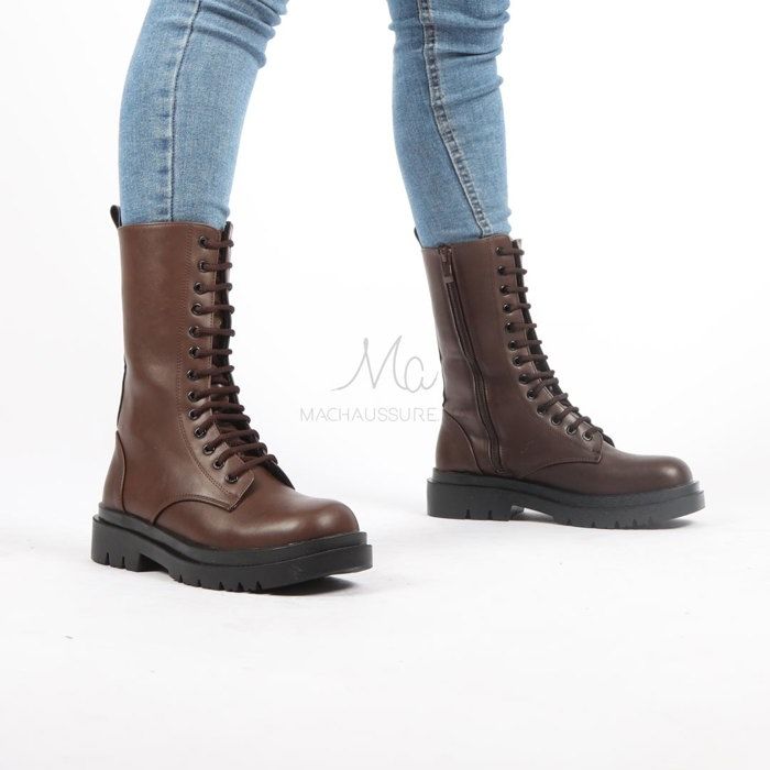 VLADIMIR - Bottines à plateforme en Marron
