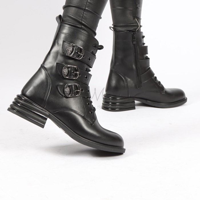 ALIDA- Bottines à talon en Noir