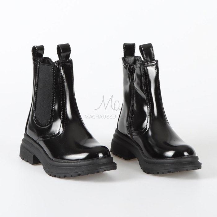 Bottines à talon - ELENA - Noir - Hauteur de talon 4 cm - Système de fermeture Zip - Tige moyenne - Marjane Mall - Image 2