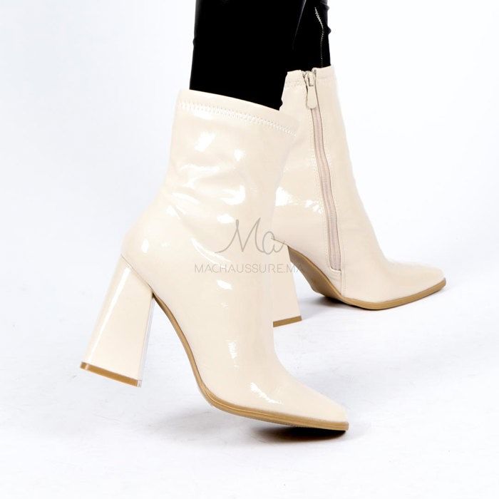 Yelena - Bottines à talon en Beige