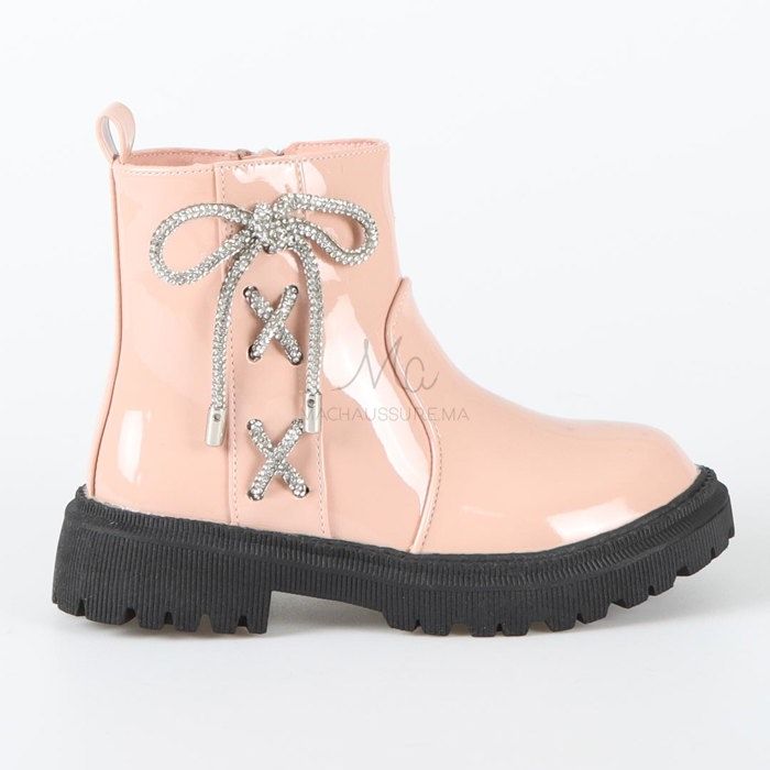 Lydia - Bottines Enfant en Rose